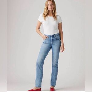 Levi's 501 Original Fit Light Blue Women's Straight Leg Jeans